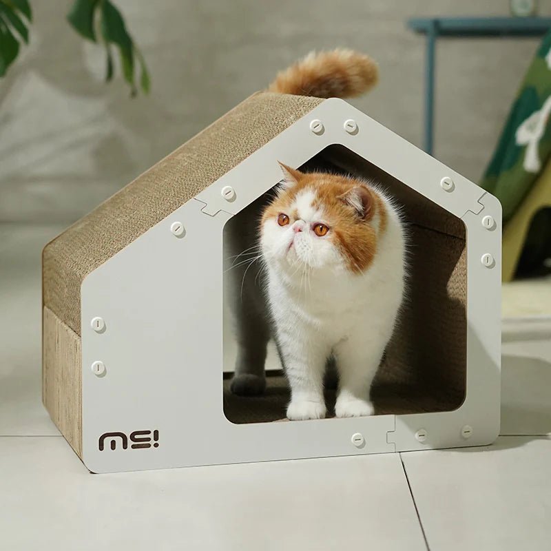 Makesure All-in-One Cat Scratching White House: Ultimate Play, Scratch & Nap - Chokyo Pet