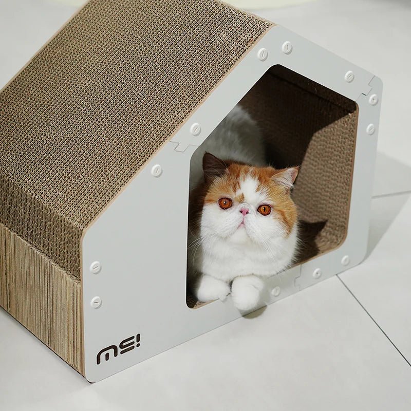 Makesure All-in-One Cat Scratching White House: Ultimate Play, Scratch & Nap - Chokyo Pet