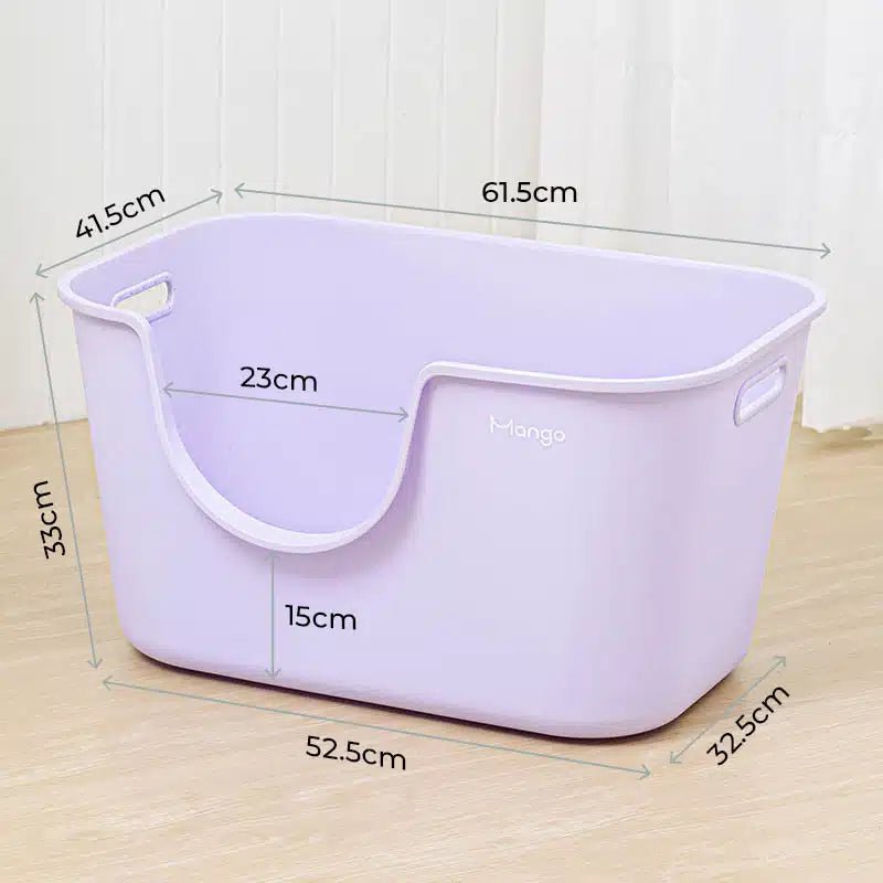 MANGO Extra Size High Edge Ultra-light Weight Cat Litter Box For Large Cat - Chokyo Pet