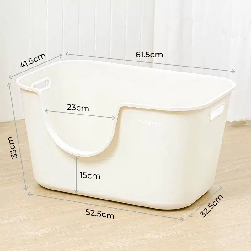 MANGO Extra Size High Edge Ultra-light Weight Cat Litter Box For Large Cat - Chokyo Pet