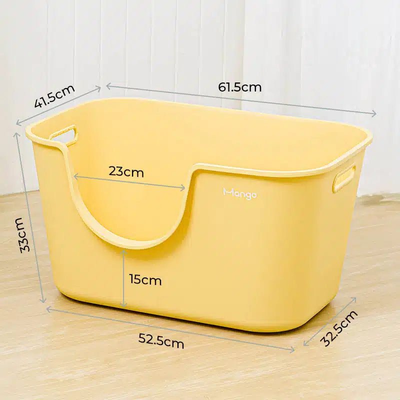 MANGO Extra Size High Edge Ultra-light Weight Cat Litter Box For Large Cat - Chokyo Pet