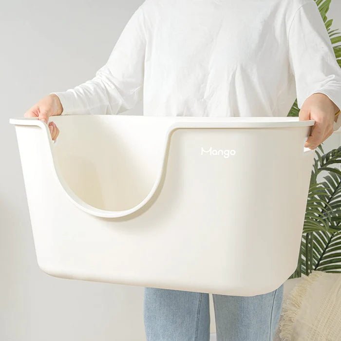 MANGO Extra Size High Edge Ultra-light Weight Cat Litter Box For Large Cat - Chokyo Pet