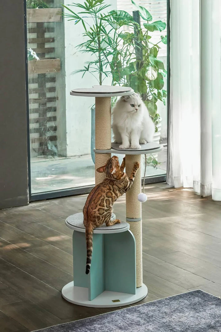 Michu Vigour Party Cat Tree, Modern Lifestyle Cat Furniture, 105cm Height。 Arrive within 3 weeks