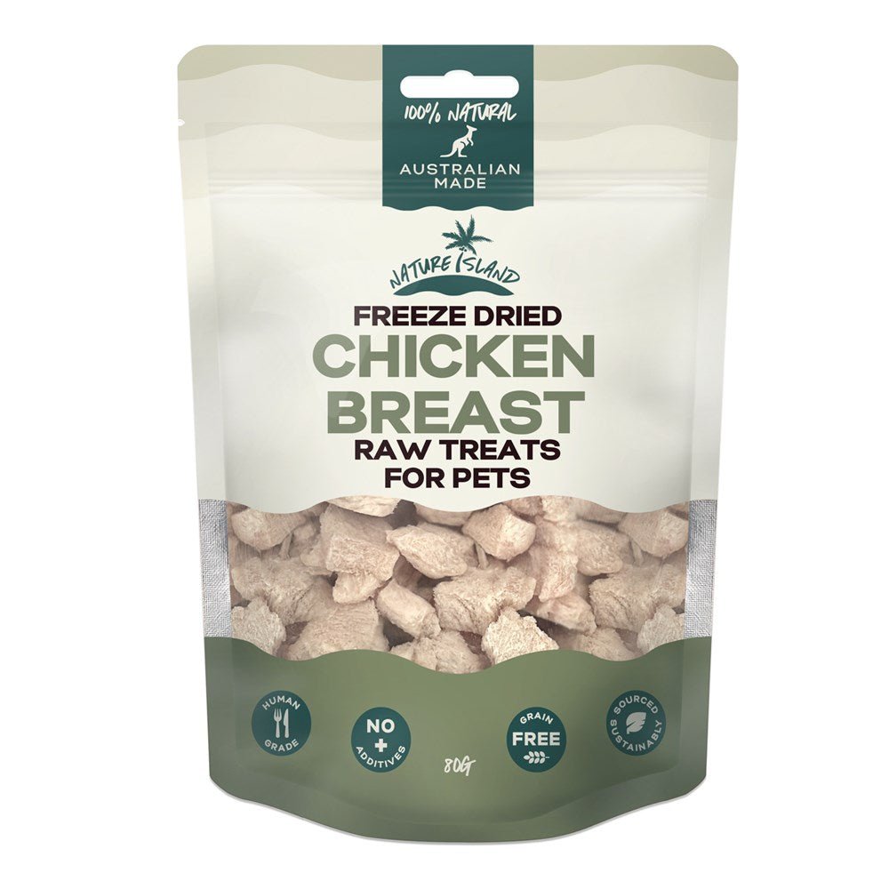 Nature Island Freeze Dried Chicken Breast Raw treats 80g for Pets - Chokyo Pet