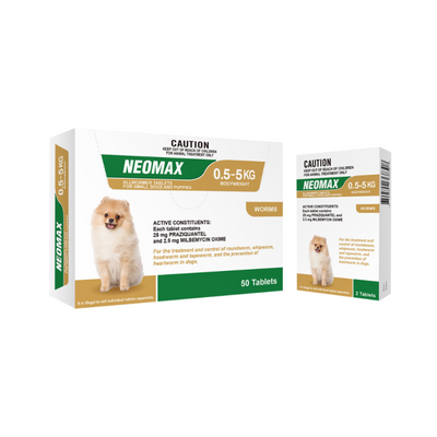 NEOMAX ALLWORMER TABLETS FOR SMALL DOGS & PUPPIES 0-5KG