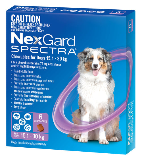 NexGard Spectra For Large Dogs 15.1-30kg (Purple)