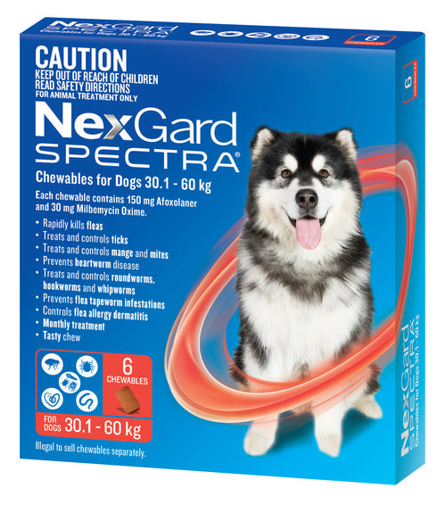 NexGard Spectra For Very Large Dogs 30.1-60kg (Red)