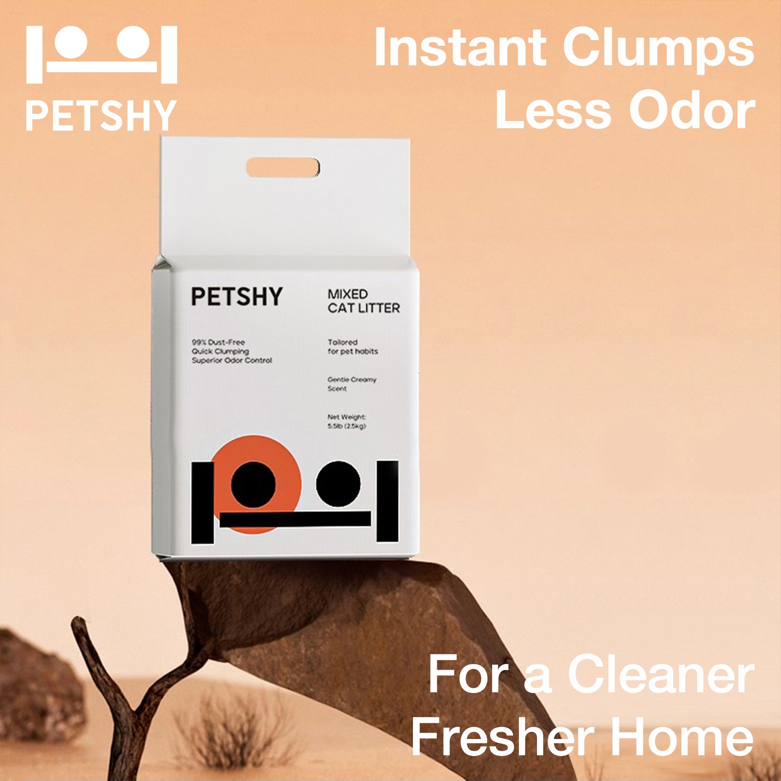 Petshy Original Tofu Mixed Bentonite Cat Litter 2.5kg