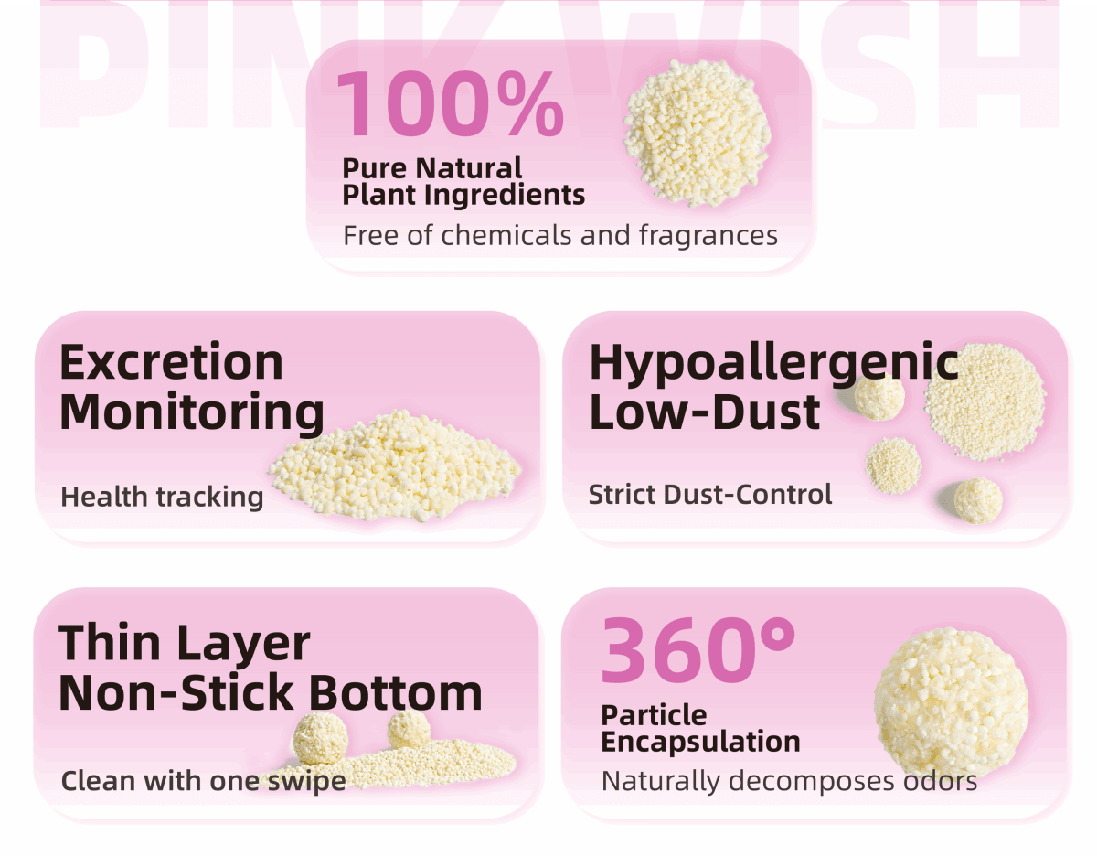 Pink Wish 100% Plant-Based Cat Litter 2.5kg - Chokyo Pet