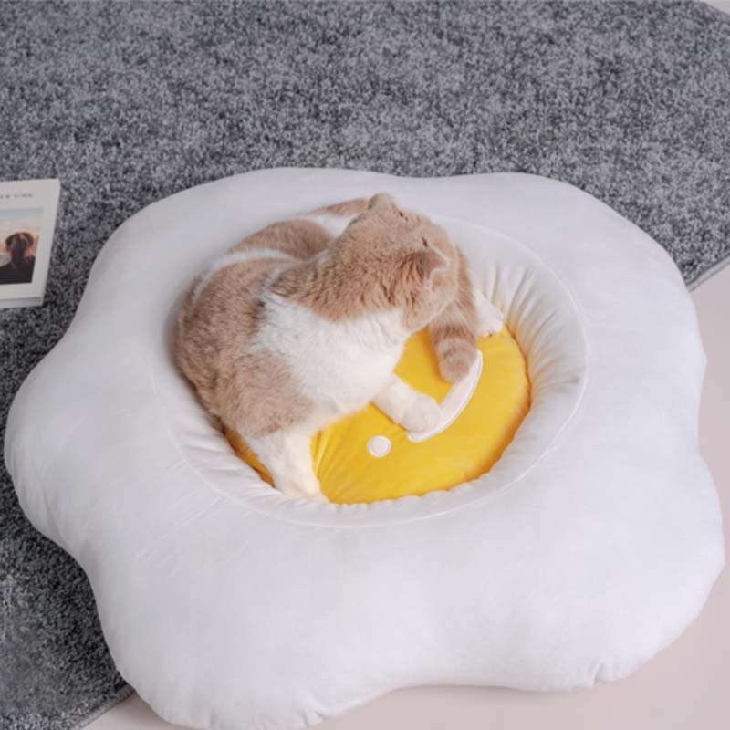 PURLAB Fried Egg Pet Bed