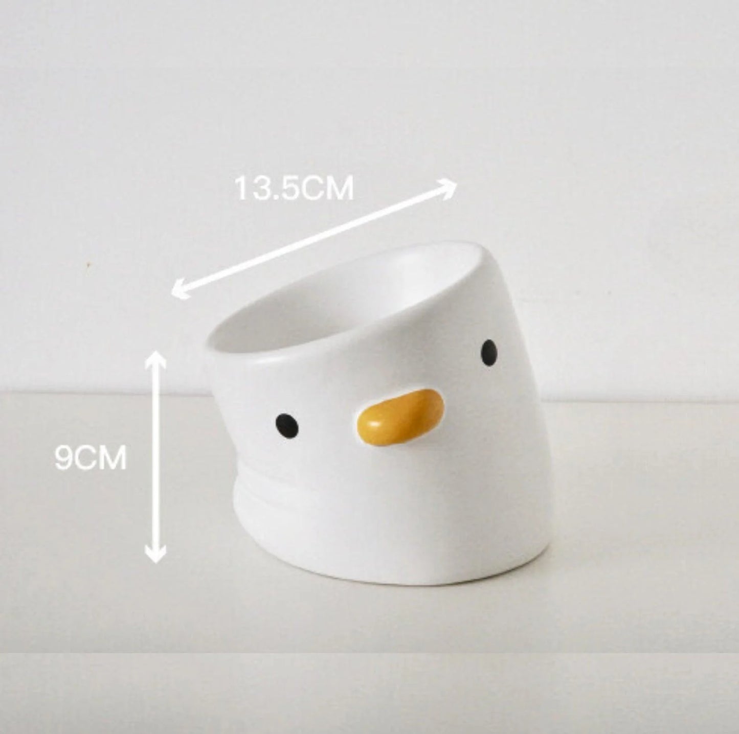 Purroom Little Chicken Series - Plump Crooked Neck Ceramic Pet Bowl