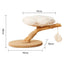 Cmisstree Fairy Cloud Solid Wood Cat Tree With Natural Fruitwood Scratcher