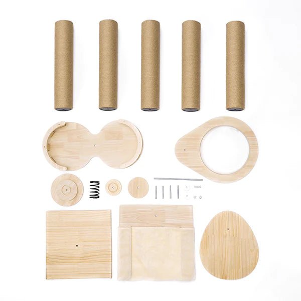 Supermarcat Solid Pine Wood Floor to Ceiling Cat Tree - Chokyo Pet