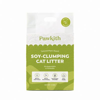 Pawkith Natural Plant-Based Soy-Clumping Cat Litter