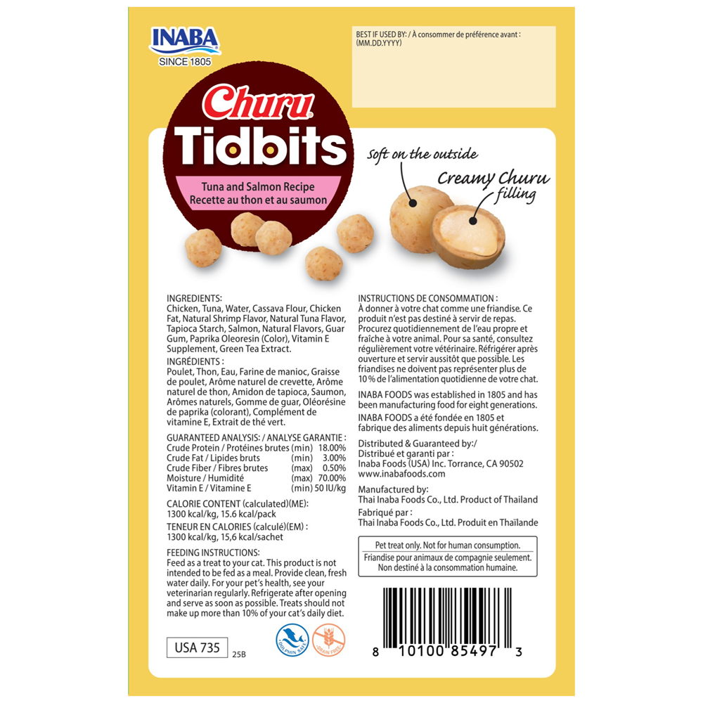 Inaba/Ciao Churu Cat Tidbits Tuna & Salmon 12g x 8