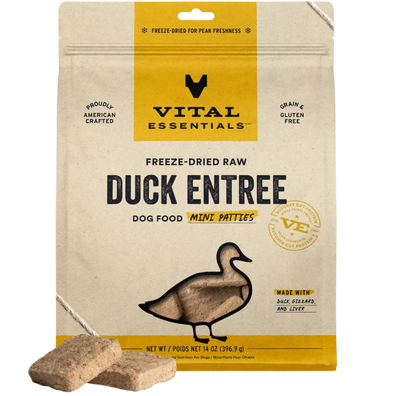 Vital Essentials Frozen Duck Entree Dog Raw Food 396g