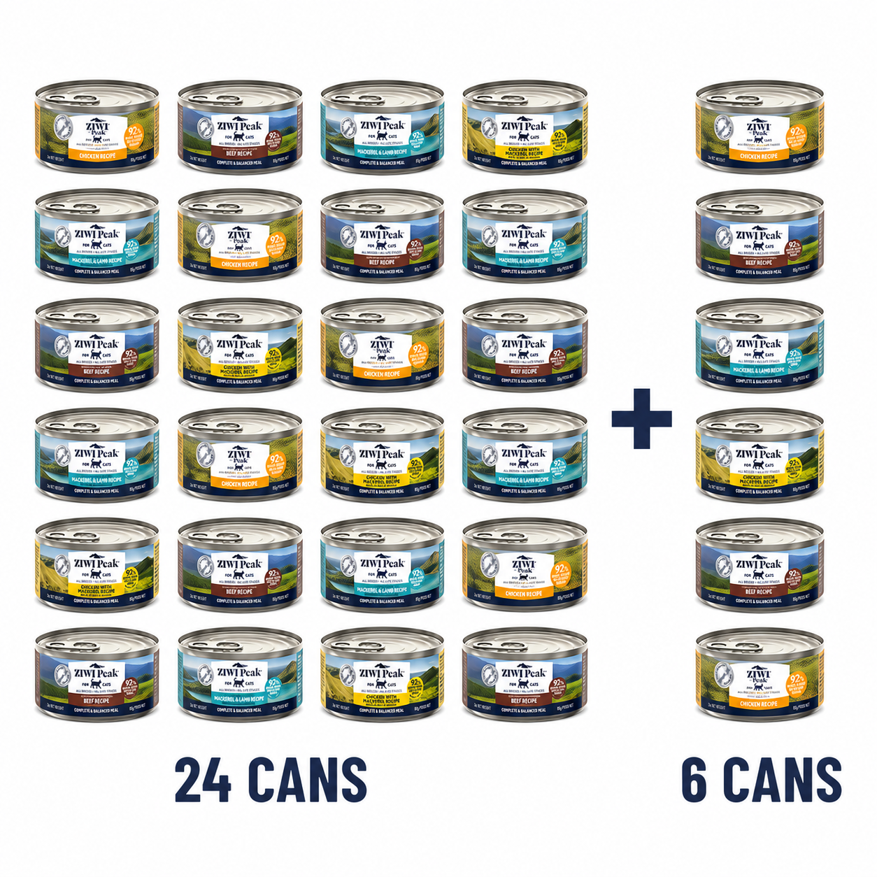 Ziwi Peak Variety Cat Wet Food Can 85g Buy 24 Get 6 FREE
