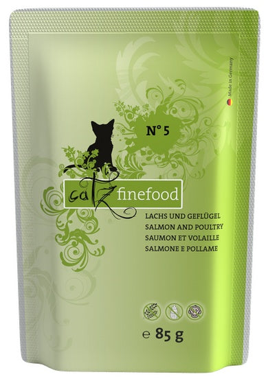 Catz Finefood Cat Food Salmon & Poultry N°05 85g x 16