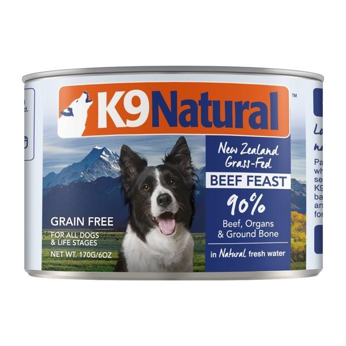 K9 Natural Beef Feast Canned Dog Food 170g x 24 Cans Bundi Pet Supplies