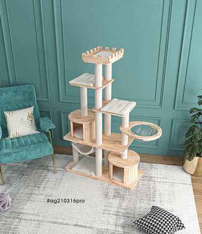 HONEYPOT CAT® MiaoZuo Premium Solid Wood Cat Tree 176CM #AG210316PRO. Arrive within 3 weeks