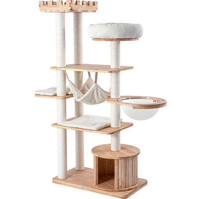 HONEYPOT CAT® MiaoZuo Premium Solid Wood Cat Tree 170CM #AG210316.Arrive within 3 weeks