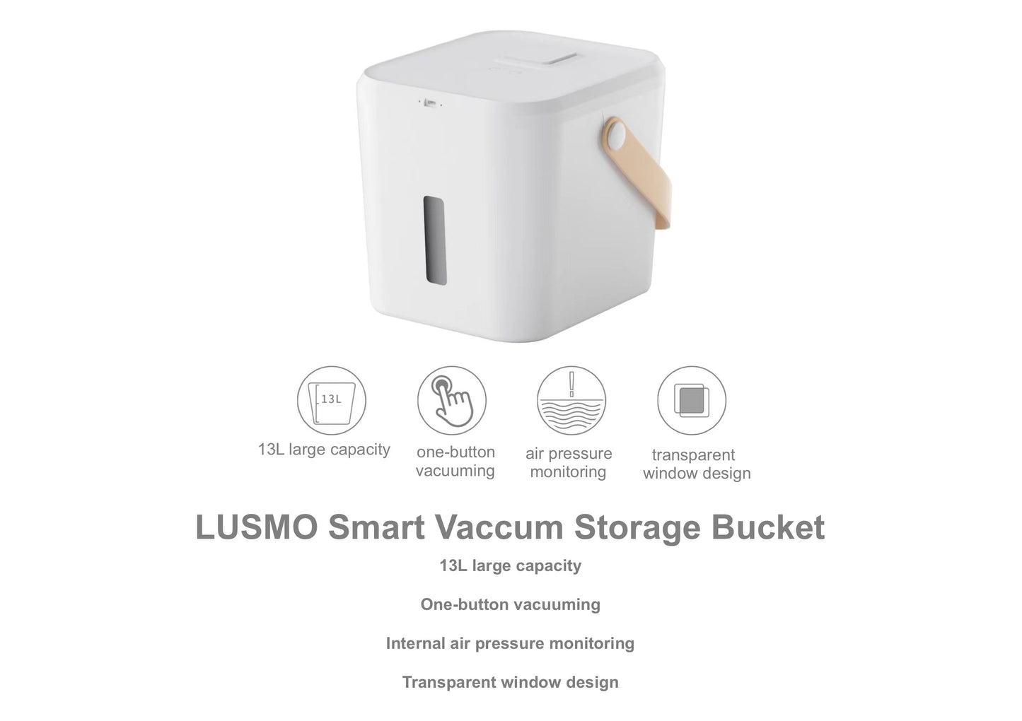 Vacuum refreshing storage bucket