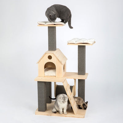 HONEYPOT CAT Solid Wood Cat Tree - 160037 (125cm)