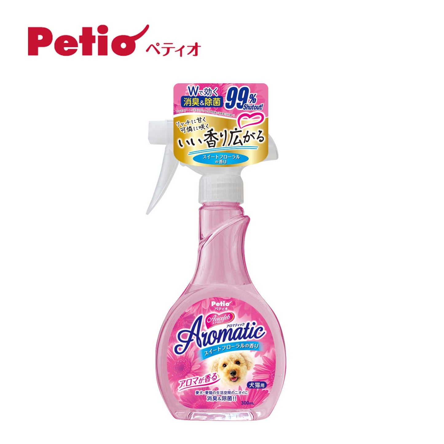 Petio Airceleb Aromatic Dedourant and Bacteria Eliminator Sweet Flower scent 300ml