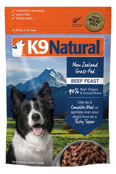 K9 Natural Freeze Dried Beef Feast Bundi Pet Supplies