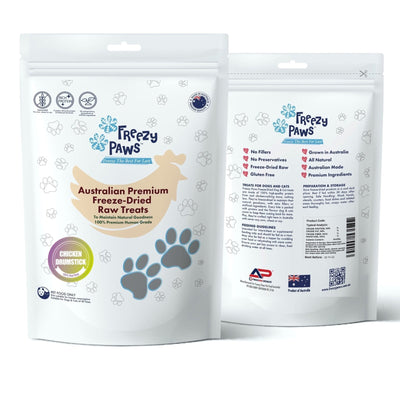 Freezy Paws Freeze-Dried Chicken Drumstick Raw Treats for Pet Cat Dog 100g