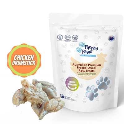 Freezy Paws Freeze-Dried Chicken Drumstick Raw Treats for Pet Cat Dog 100g