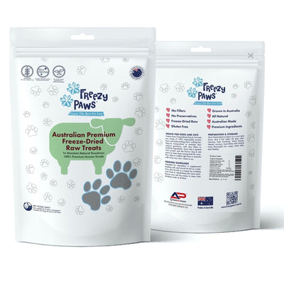 Freezy Paws Freeze-Dried Lamb Heart Raw Treats for Pet Cat Dog 100g