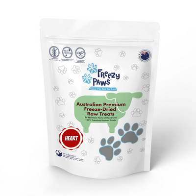 Freezy Paws Freeze-Dried Lamb Heart Raw Treats for Pet Cat Dog 100g