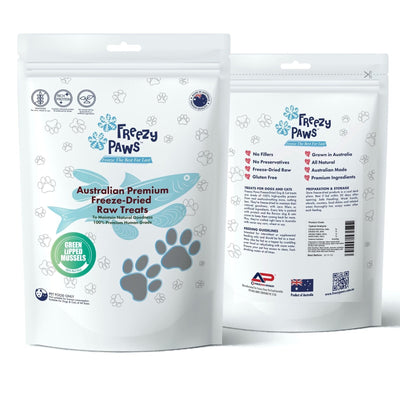 Freezy Paws NZ Green Lipped Mussels Raw Treats 50g