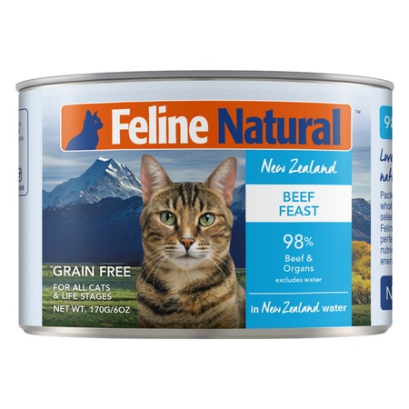 Feline Natural Beef Feast Wet Cat Food 170g x 12 Cans - Bundi Pet Supplies