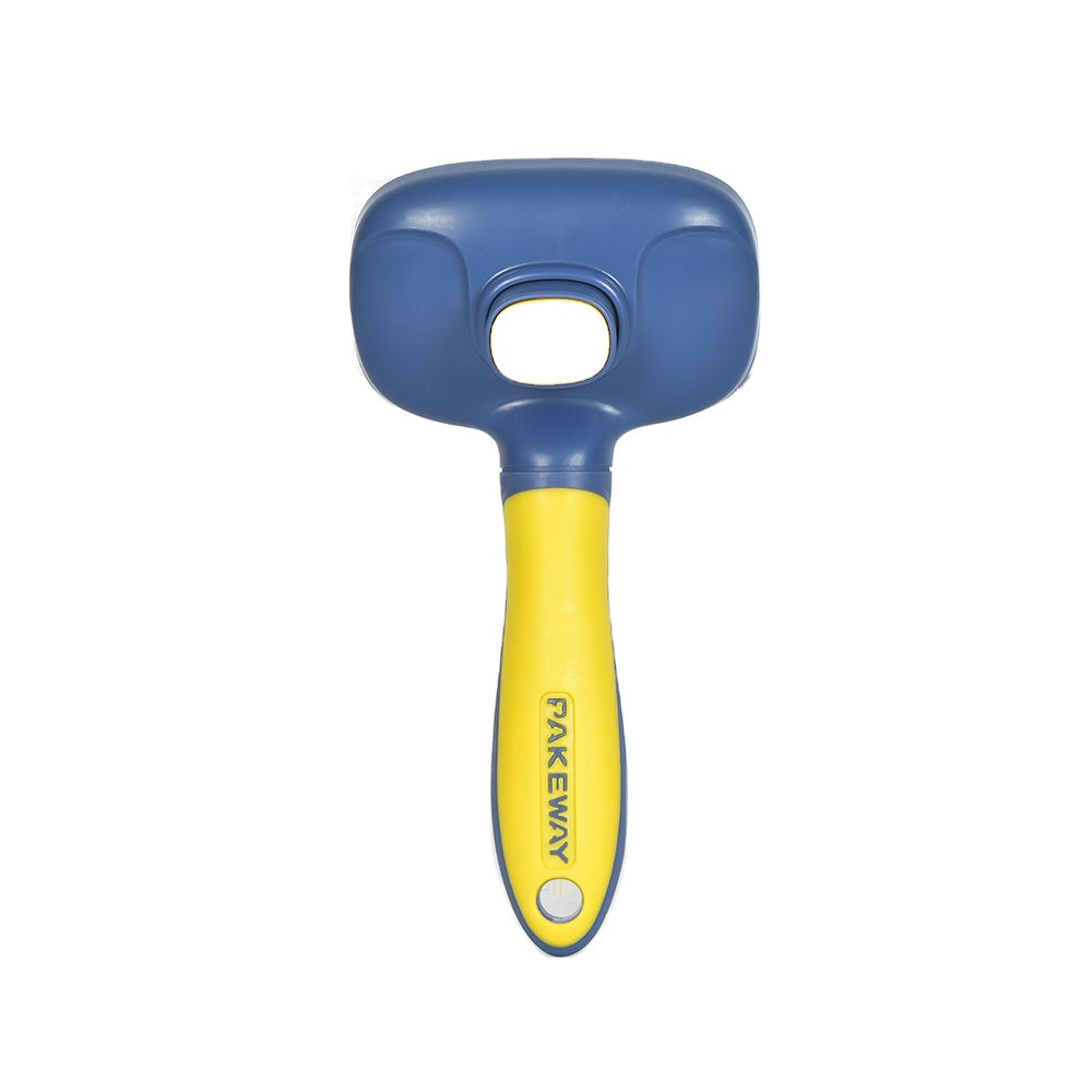 Petpure T10 Self Slicker Pet Grooming Brush-Blue/Yellow