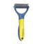 Petpure T10 Self Slicker Pet Damitting Comb -Large-Blue/Yellow