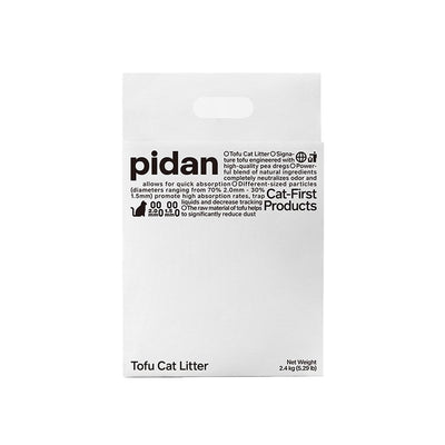 PIDAN Original Tofu Cat Litter (70% 2mm + 30% 1.5mm) - 2.4Kg/6L