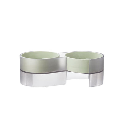 PIDAN Dual Bowl For Cats - Green