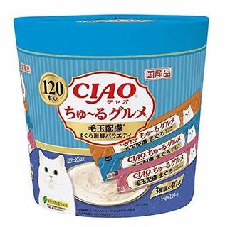 Ciao Churu Gourmet Tuna Seafood Variety recipe for Hairball (120pcs/pk)