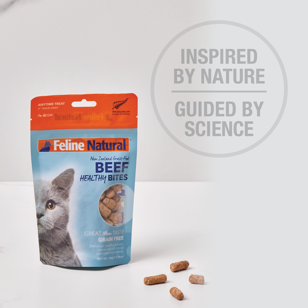 Feline Natural Beef Healthy Bites For Cat 50g Bundi Pet Supplies