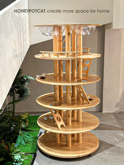 HONEYPOT CAT Solid Wood Cat Tree Visualizer - V220520.Arrive within 3 weeks