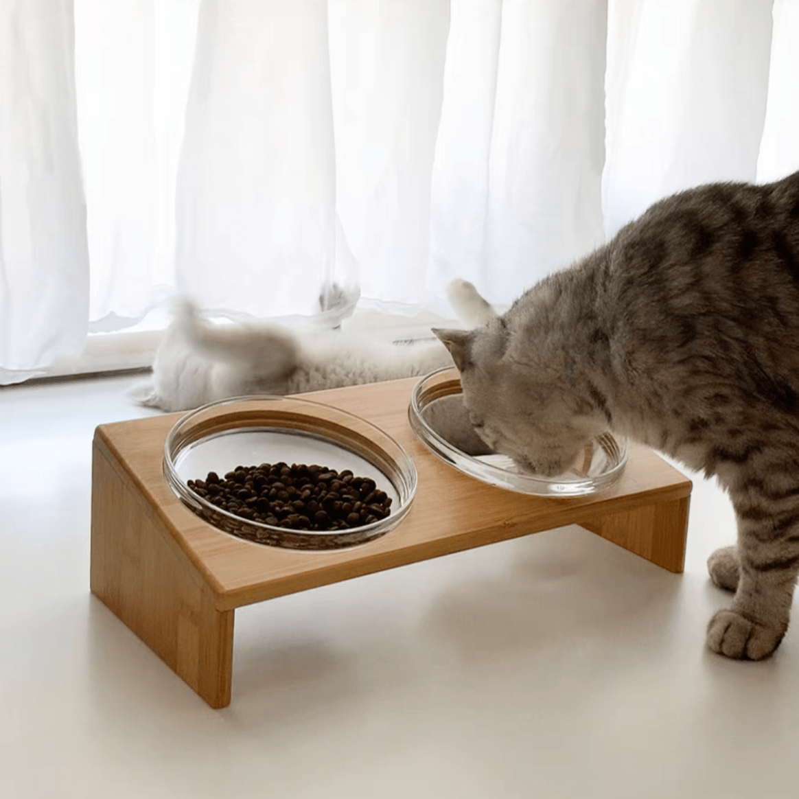 TORA Bamboo Double-Bowl - Chokyo Pet