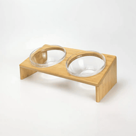 TORA Bamboo Double-Bowl - Chokyo Pet